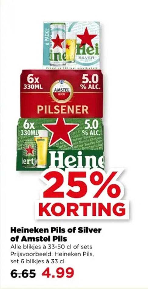 Heineken Pils of Silver of Amstel Pils