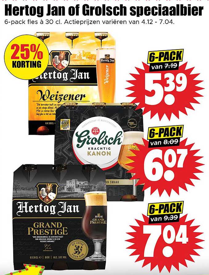 Hertog Jan of Grolsch speciaalbier 6-pack