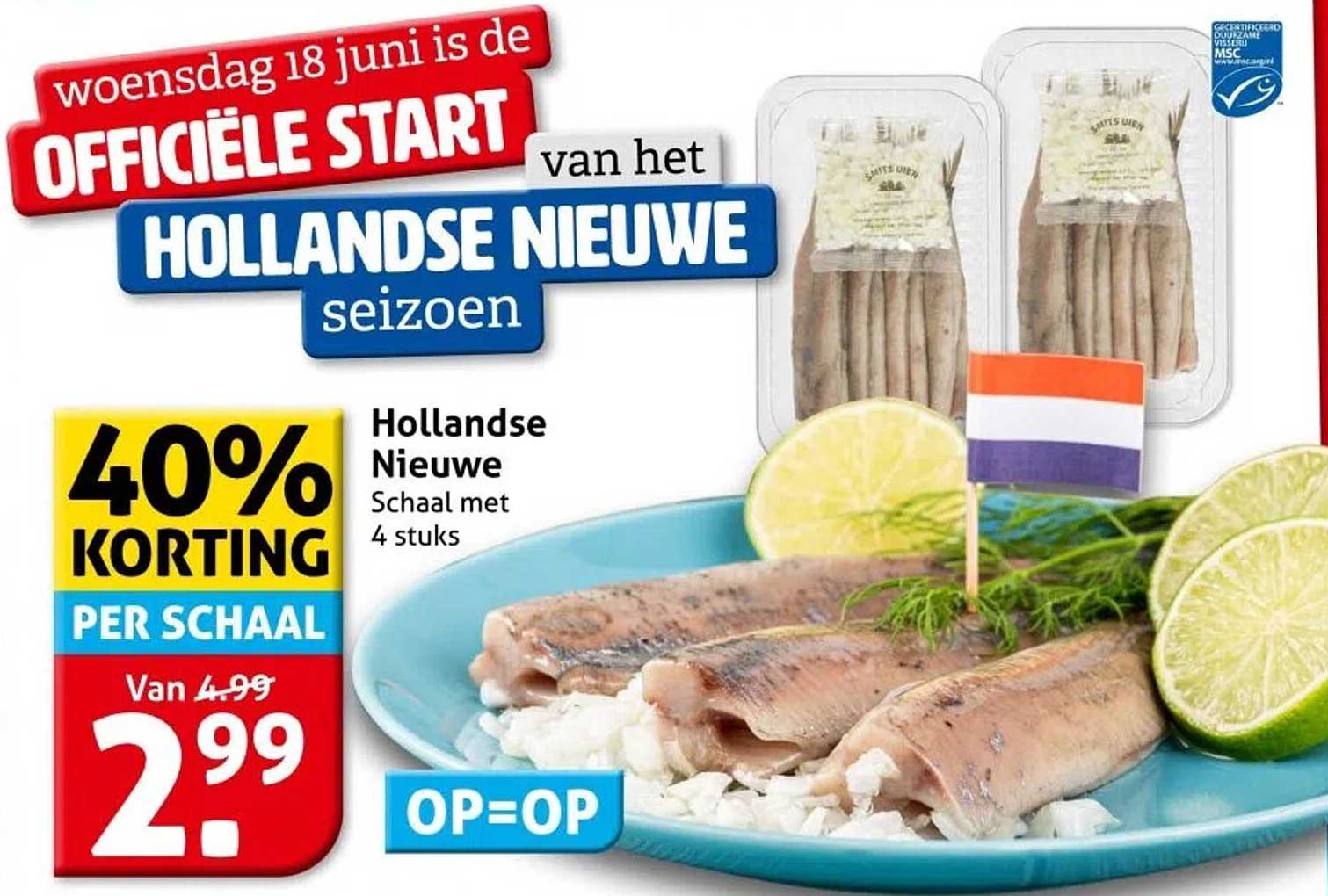 Hollandse Nieuwe Schaal met 4 stuks