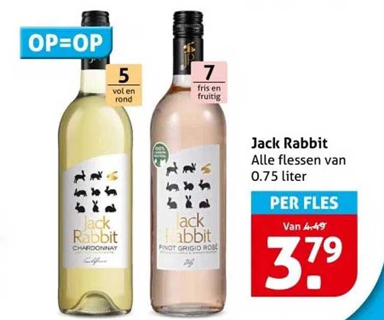 Jack Rabbit Alle flessen van 0.75 liter