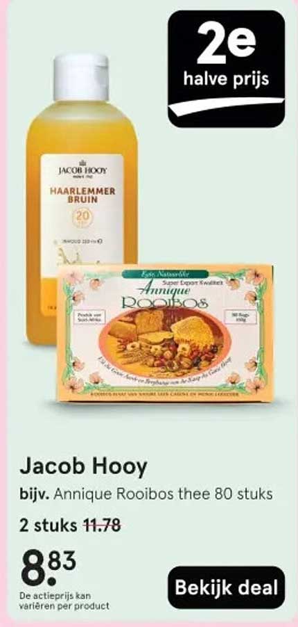 Jacob Hooy bijv. Annique Rooibos thee 80 stuks