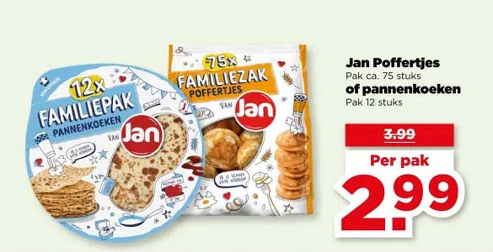 Jan Poffertjes of Pannenkoeken 12x of 75x