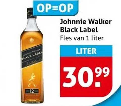 Johnnie Walker Black Label Fles van 1 liter