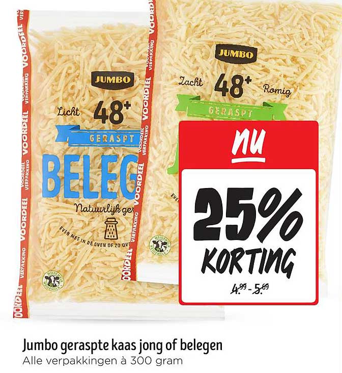 Jumbo geraspte kaas jong of beleggen