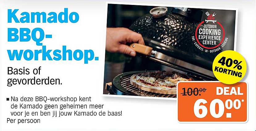 Kamado BBQ-workshop. Basis of gevorderden.