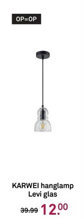 KARWEI hanglamp Levi glas