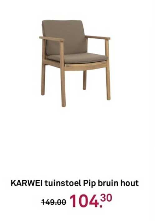 KARWEI tuinstoel Pip bruin hout