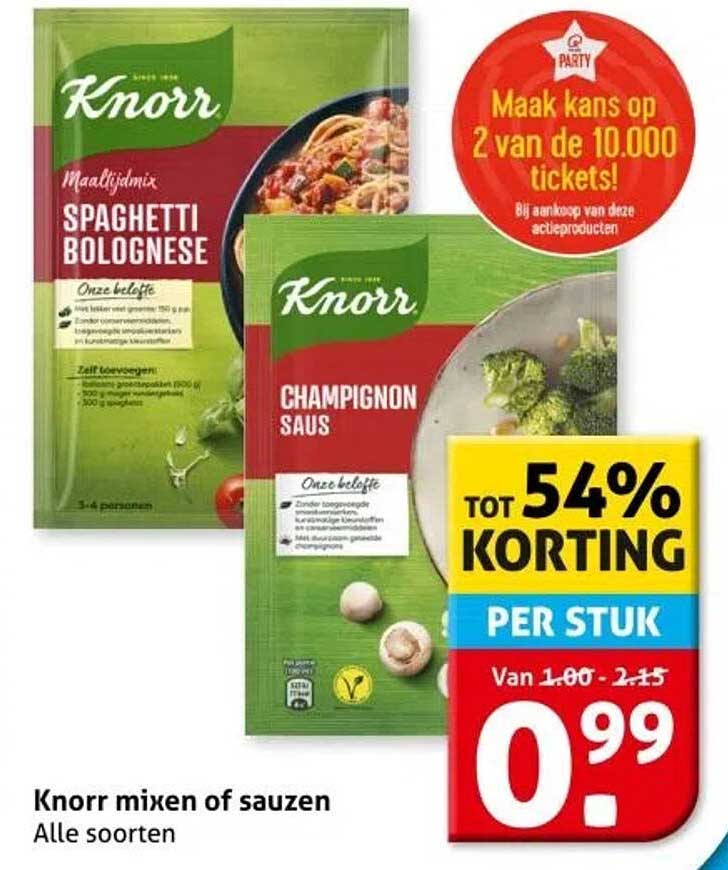Knorr mixen of sauzen - Alle soorten