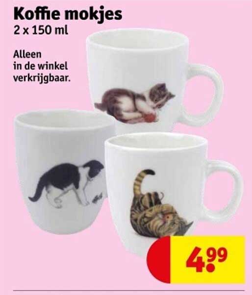 Koffie mokjes 2 x 150 ml