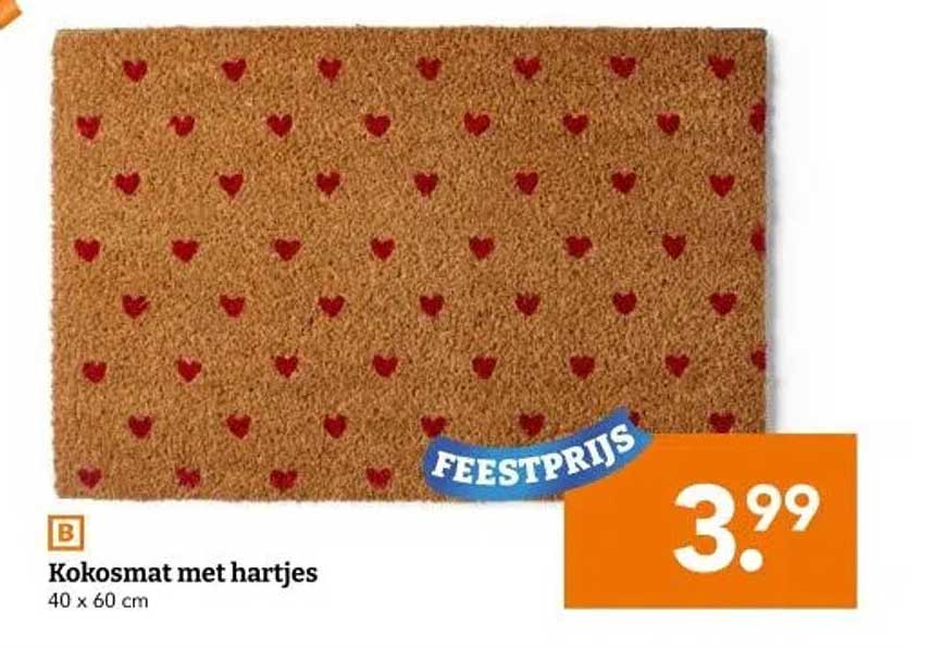 Kokosmat met hartjes