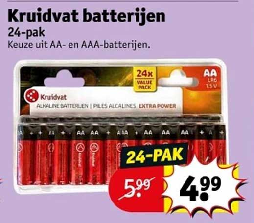 Kruidvat batterijen 24-pak