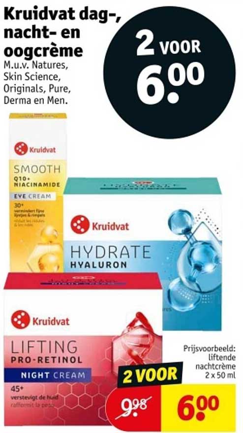 Kruidvat dag-, nacht- en oogcrème