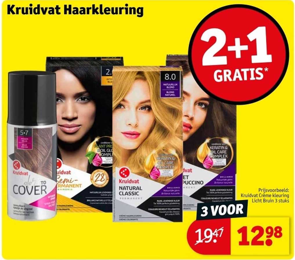 Kruidvat Haarkleur 2+1 GRATIS
