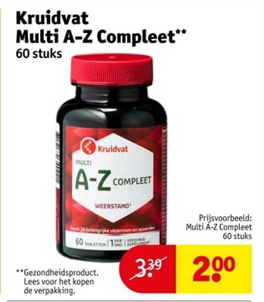 Kruidvat Multi A-Z Compleet** 60 stuks