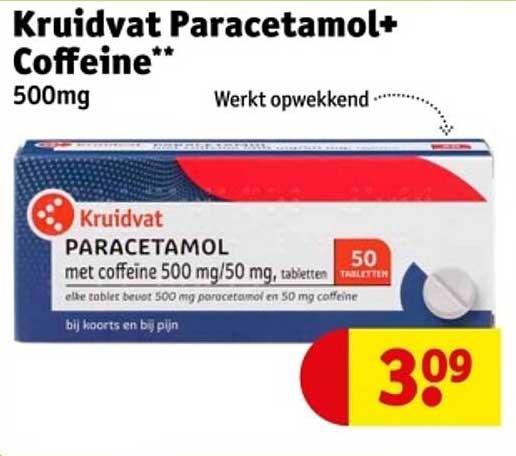 Kruidvat Paracetamol+ Caffeïne 500mg