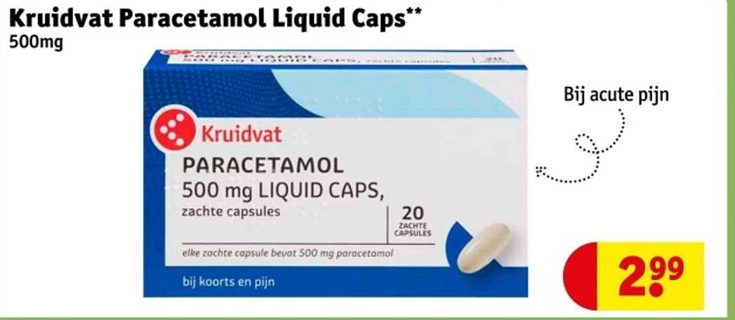 Kruidvat Paracetamol Liquid Caps 500mg