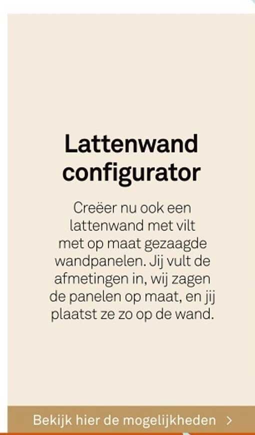 Lattenwand configurator