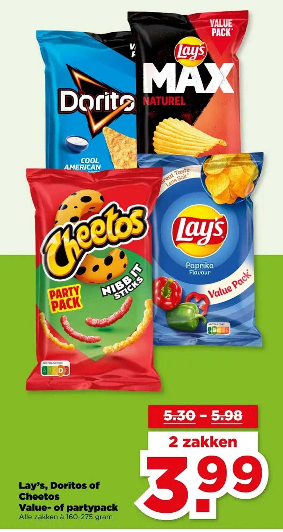 Lay's, Doritos of Cheetos Value- of partypack