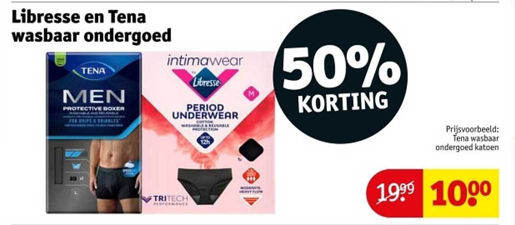 Libresse en Tena wasbaar ondergoed