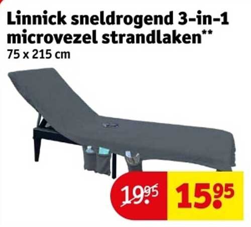 Linnick sneldrogend 3-in-1 microvezel strandlaken**
