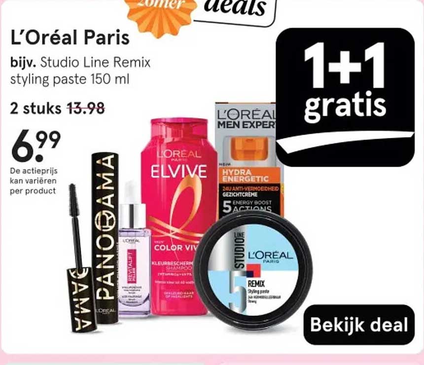 L’Oréal Paris bijv. Studio Line Remix styling paste 150 ml 2 stuks 13.98