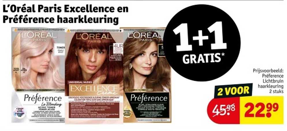 L’Oréal Paris Excellence en Préférence haarkleuringspakket