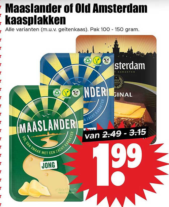 Maaslander of Old Amsterdam kaasplakken