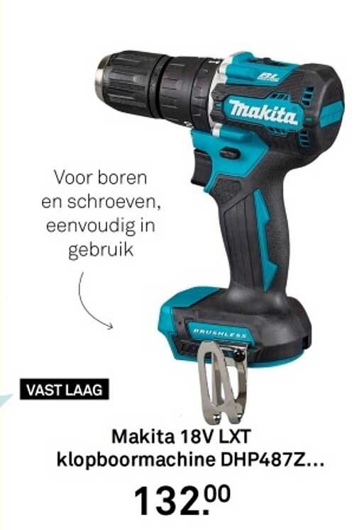Makita 18V LXT klopboormachine DHP487Z