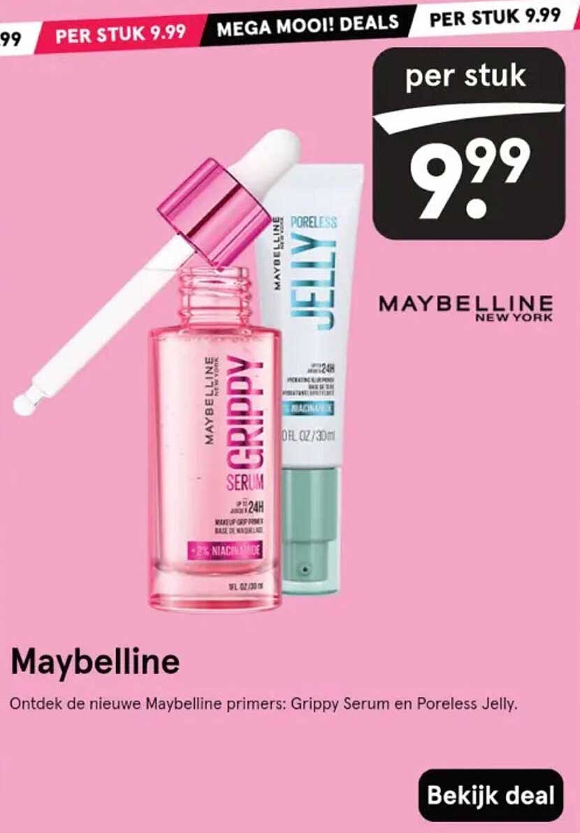 Maybelline Grippy Serum en Poreless Jelly