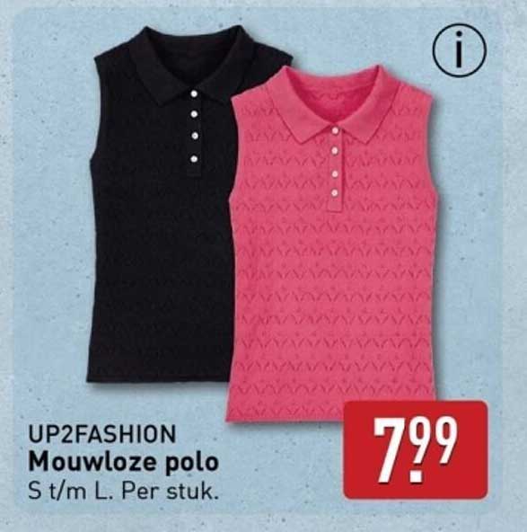 Mouwloze polo