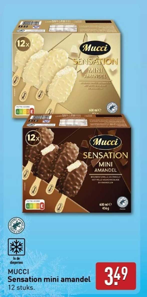 MUCCI Sensation mini amandel 12 stuks.