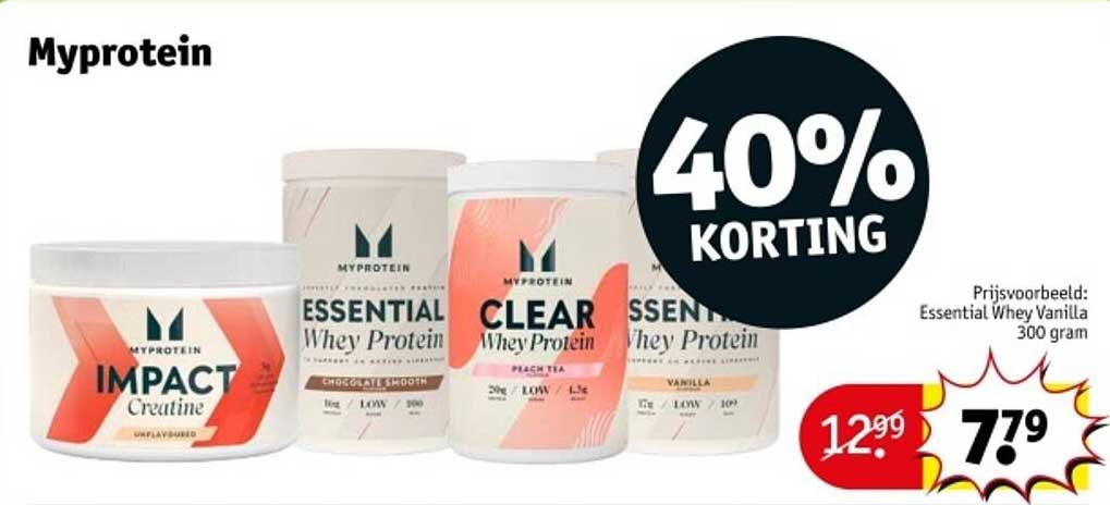 Myprotein - 40% korting op geselecteerde producten!