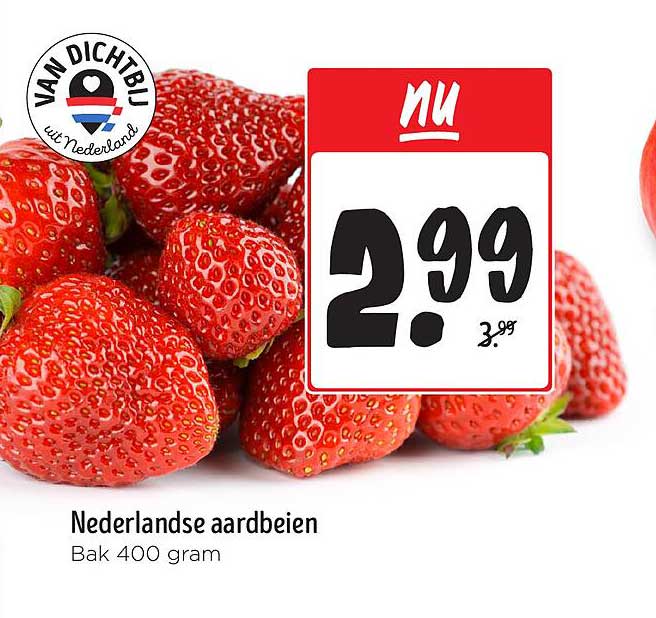 Nederlandse aardbeien Bak 400 gram