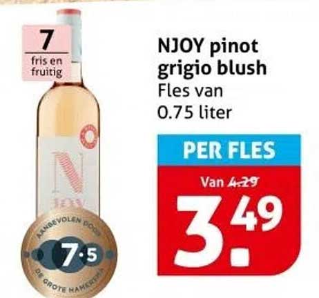 NJOY pinot grigio blush Fles van 0.75 liter