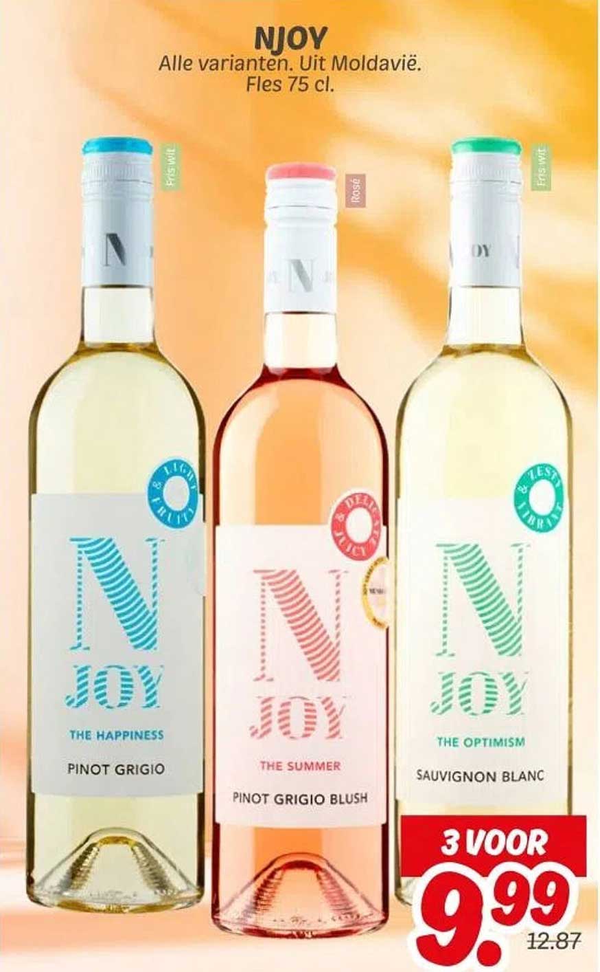 NJOY Wijnen, 3 voor 9,99