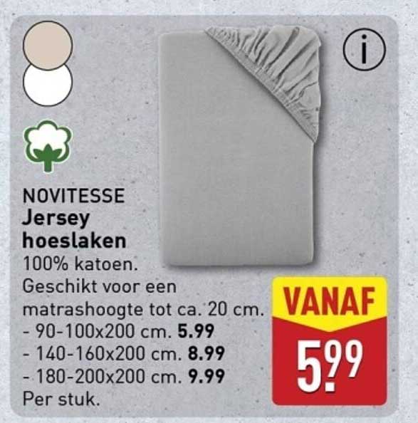 NOVITESSE Jersey hoeslaken