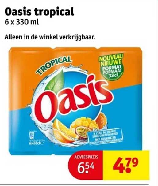 Oasis tropical 6 x 330 ml