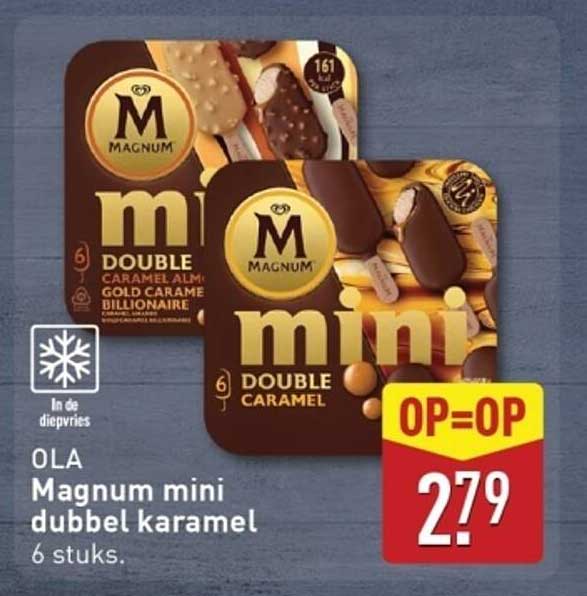 OLA Magnum mini dubbel karamel 6 stuks