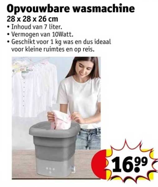 Opvouwbare wasmachine
