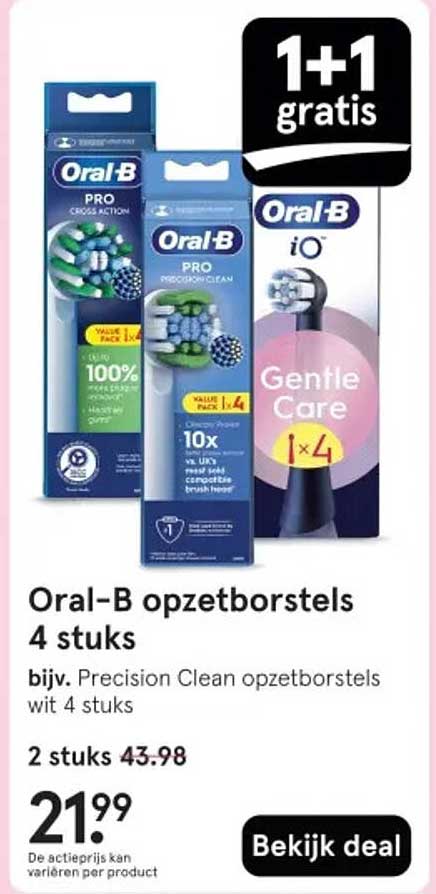 Oral-B opzetborstels 4 stuks