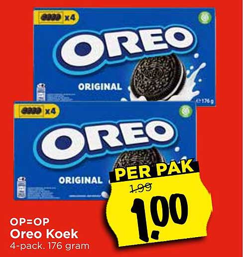 Oreo Koek 4-pack. 176 gram