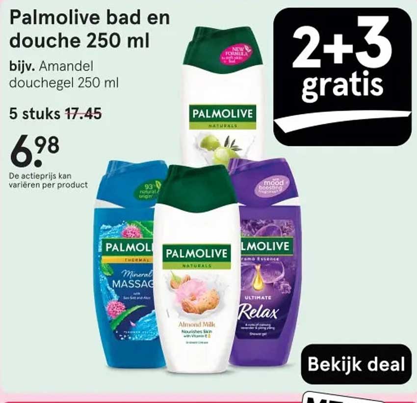 Palmolive bad en douche 250 ml bijv. Amandel douchegel 250 ml