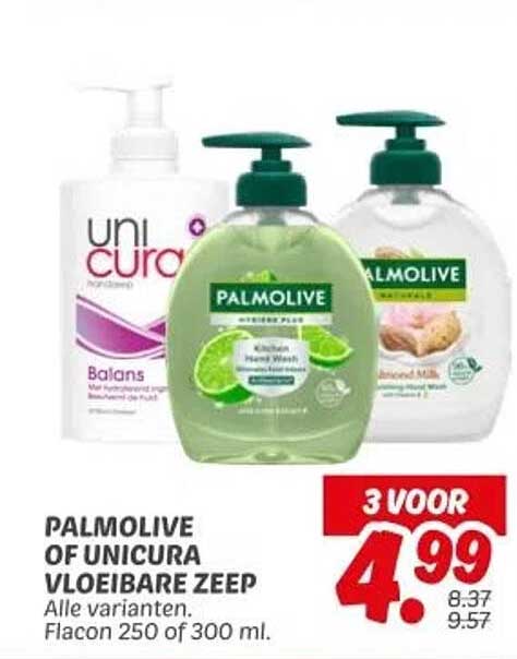 PALMOLIVE OF UNICURA VLOEIBARE ZEEP