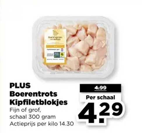 PLUS Boerentrots Kipfiletblokjes