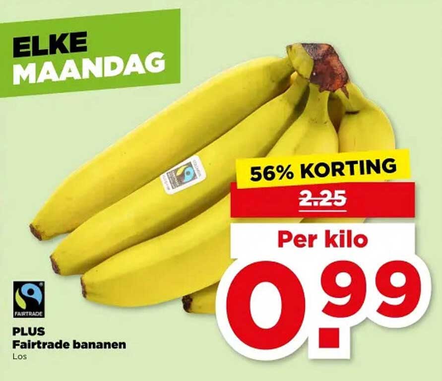 PLUS Fairtrade bananen