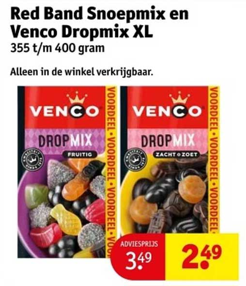 Red Band Snoepmix en Venco Dropmix XL