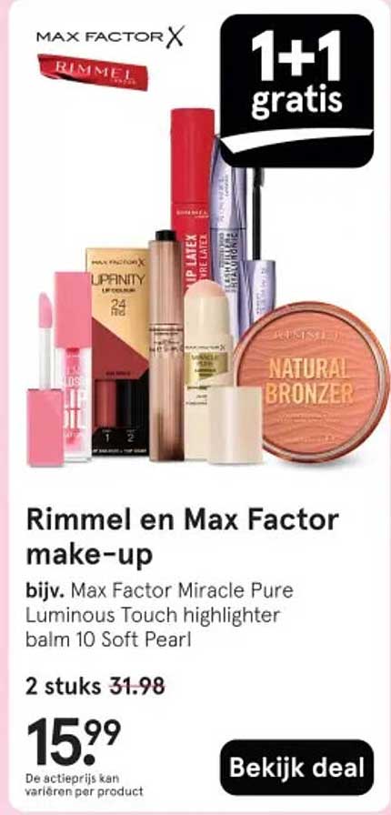 Rimmel en Max Factor make-up