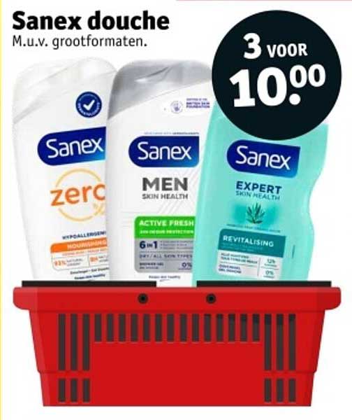 Sanex douche M.u.v. grootformaten.