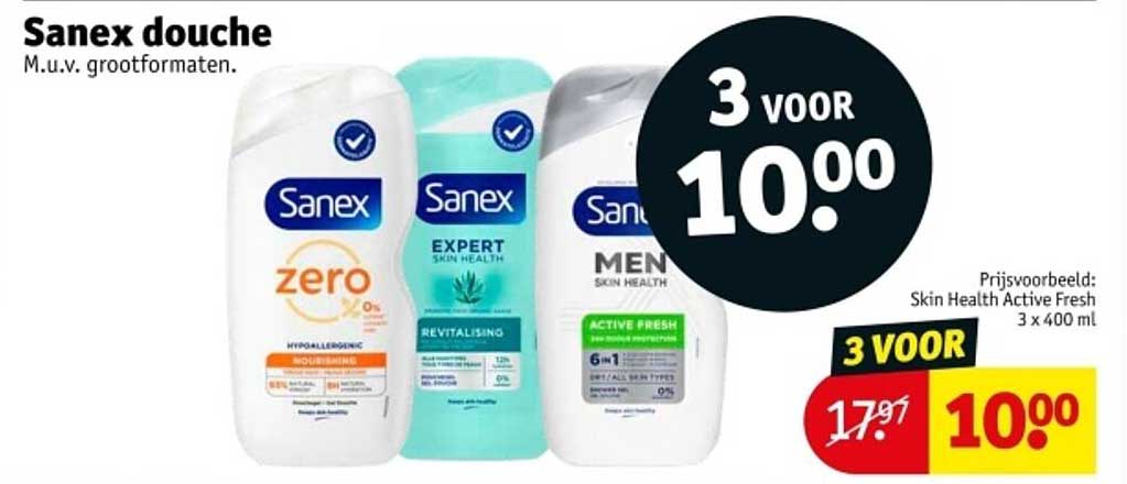 Sanex douche M.u.v. grootformaten.