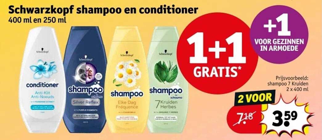 Schwarzkopf shampoo en conditioner 400 ml en 250 ml